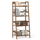4-Tier Bamboo Plant Rack with Guardrails Stable and Space-Saving