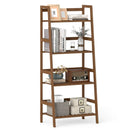 4-Tier Bamboo Plant Rack with Guardrails Stable and Space-Saving by LJGDeals