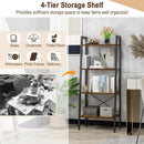 4-Tier Bookshelf with Metal Frame and Adjustable Foot Pads by LJGDeals