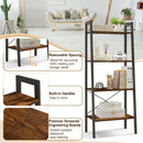 4-Tier Bookshelf with Metal Frame and Adjustable Foot Pads by LJGDeals