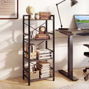 4-Tier Bookshelf Narrow Freestanding Display Shelf with Metal Frame by LJGDeals