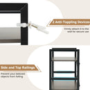 4-Tier Bookshelf Narrow Freestanding Display Shelf with Metal Frame by LJGDeals