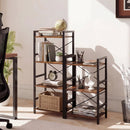 4-Tier Bookshelf Narrow Freestanding Display Shelf with Metal Frame by LJGDeals