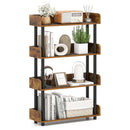 4-Tier Bookshelf Open Bookcase with Anti-Tipping Kit Industrial Storage Unit by LJGDeals