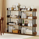 4-Tier Bookshelf Open Bookcase with Anti-Tipping Kit Industrial Storage Unit by LJGDeals