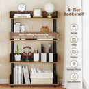 4-Tier Bookshelf Open Bookcase with Anti-Tipping Kit Industrial Storage Unit by LJGDeals