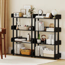 4-Tier Bookshelf Open Bookcase with Anti-Tipping Kit Industrial Storage Unit by LJGDeals