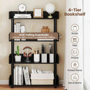4-Tier Bookshelf Open Bookcase with Anti-Tipping Kit Industrial Storage Unit by LJGDeals