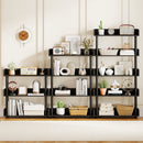 4-Tier Bookshelf Open Bookcase with Anti-Tipping Kit Industrial Storage Unit