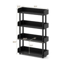 4-Tier Bookshelf Open Bookcase with Anti-Tipping Kit Industrial Storage Unit by LJGDeals