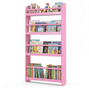 4-Tier Wall Mounted Bookshelf with Safety Rails by LJGDeals