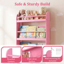 4-Tier Wall Mounted Bookshelf with Safety Rails by DirectDeals