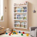 4-Tier Wall Mounted Bookshelf with Safety Rails by LJGDeals