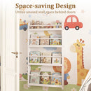 4-Tier Wall Mounted Bookshelf with Safety Rails by LJGDeals