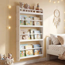 4-Tier Wall Mounted Bookshelf with Safety Rails by DirectDeals