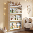 4-Tier Wall Mounted Bookshelf with Safety Rails by LJGDeals