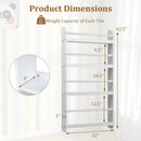 4-Tier Wall Mounted Bookshelf with Safety Rails by LJGDeals