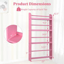 4-Tier Wall Mounted Bookshelf with Safety Rails by LJGDeals