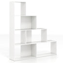 4-Tier Bookshelf Stair Bookcase with 6 Cubes Display Rack-Natural by DirectDeals