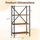 4-Tier Bookshelf with Heavy-Duty Metal Frame by LJGDeals