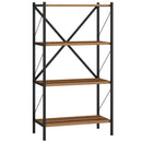 4-Tier Bookshelf with Heavy-Duty Metal Frame