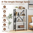 4-Tier Bookshelf with Heavy-Duty Metal Frame by LJGDeals