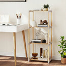 5-Tier Pine Wood Bookshelf with Open Shelves by LJGDeals