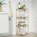 5-Tier Pine Wood Bookshelf with Open Shelves by DirectDeals