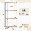 5-Tier Pine Wood Bookshelf with Open Shelves by DirectDeals