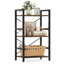 4-Tier Bookshelf with Metal Frame and Wooden Storage Racks for Study by DirectDeals