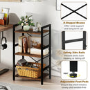 4-Tier Bookshelf with Metal Frame and Wooden Storage Racks for Study by LJGDeals