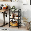 4-Tier Bookshelf with Metal Frame and Wooden Storage Racks for Study by LJGDeals