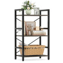 4-Tier Bookshelf with Metal Frame and Wooden Storage Racks for Study by LJGDeals