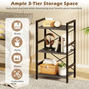 4-Tier Bookshelf with Metal Frame and Wooden Storage Racks for Study by DirectDeals