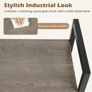4-Tier Bookshelf with Metal Frame and Wooden Storage Racks for Study by LJGDeals