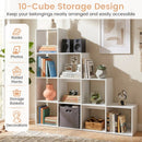 4-Tier Bookshelf with 10 Cube Storage and Anti-Tip Kit by LJGDeals