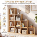 4-Tier Bookshelf with 10 Cube Storage and Anti-Tip Kit by LJGDeals