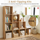 4-Tier Bookshelf with 10 Cube Storage and Anti-Tip Kit by LJGDeals