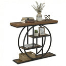 4-Tier Console Table 41 Inches Entryway Table with Storage Shelves by LJGDeals