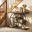 4-Tier Console Table 41 Inches Entryway Table with Storage Shelves by LJGDeals