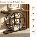 4-Tier Console Table 41 Inches Entryway Table with Storage Shelves by LJGDeals