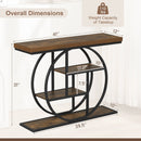 4-Tier Console Table 41 Inches Entryway Table with Storage Shelves by DirectDeals