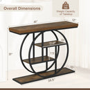 4-Tier Console Table 41 Inches Entryway Table with Storage Shelves by LJGDeals