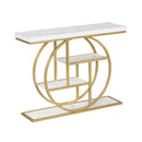 4-Tier Console Table 41 Inches Entryway Table with Storage Shelves by DirectDeals