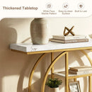 4-Tier Console Table 41 Inches Entryway Table with Storage Shelves by LJGDeals