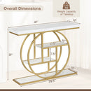 4-Tier Console Table 41 Inches Entryway Table with Storage Shelves by LJGDeals