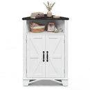 4-Tier Corner Storage Cabinet with Open Shelf by DirectDeals