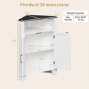 4-Tier Corner Storage Cabinet with Open Shelf by LJGDeals