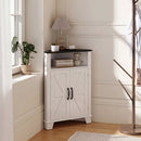 4-Tier Corner Storage Cabinet with Open Shelf by DirectDeals