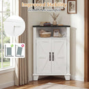 4-Tier Corner Storage Cabinet with Open Shelf by DirectDeals